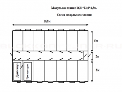 Модульное здание 16,8 *12,0*2,5м. в Котовске